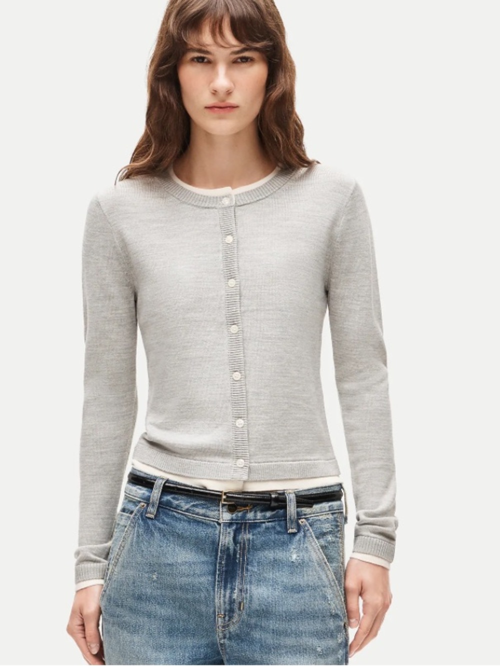 J crew Double-layer cardigan in merino wool